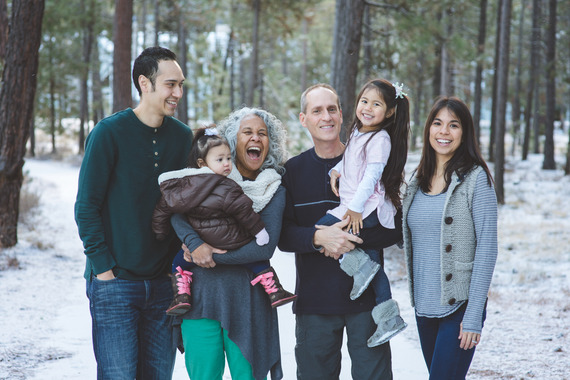 Family picture in snow