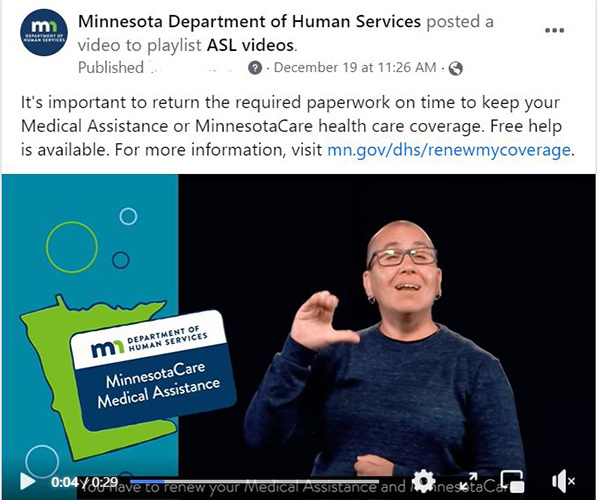 Return your paperwork ASL video social post