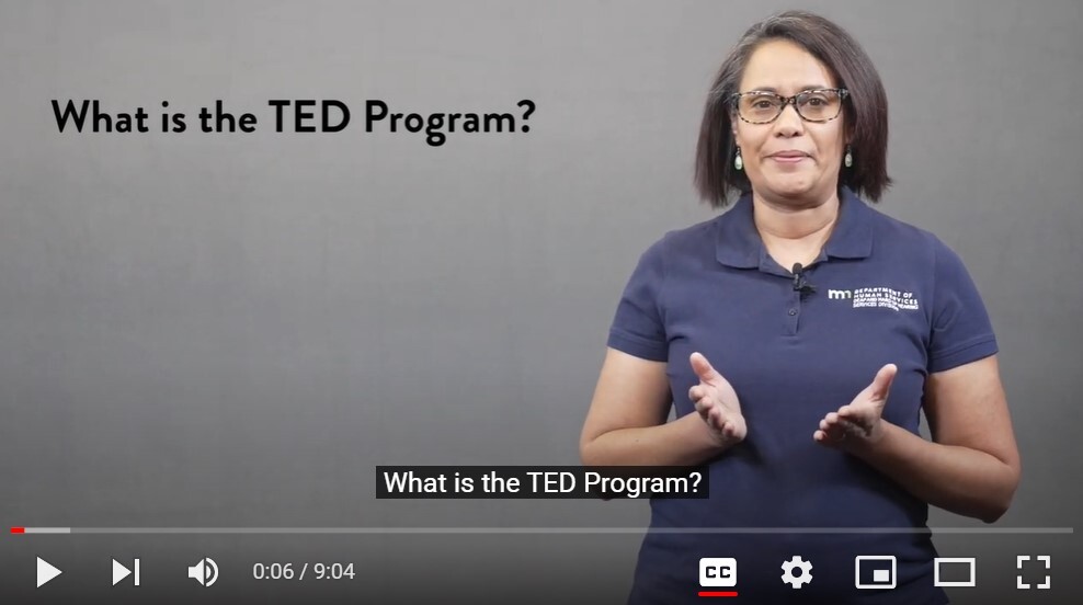 What is the TED Program? TED Program Administrator Sarah M. explains the program and how to apply in this video.