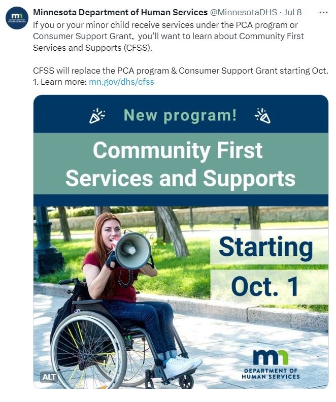 Community First Services and Supports social post