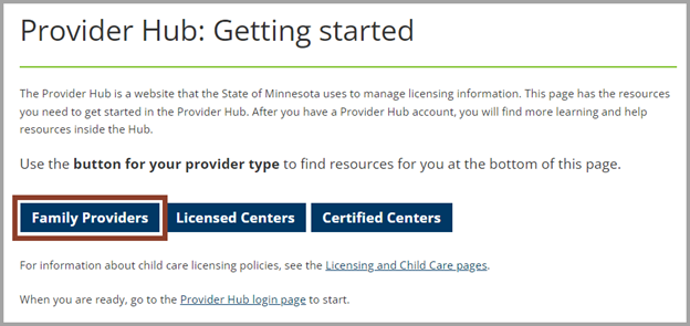 Provider Hub Getting Started