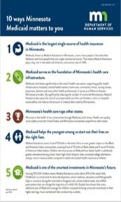 Screenshot of fact sheet on 10 ways Minnesota Medicaid matters