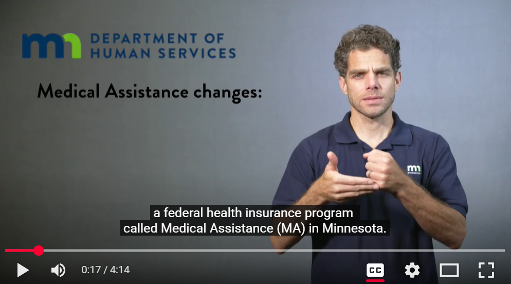 Dan Millikin summarizing changes coming to Medical Assistance.