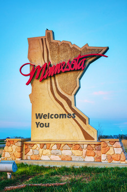 MN welcome sign