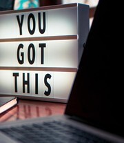 Light board that says you got this