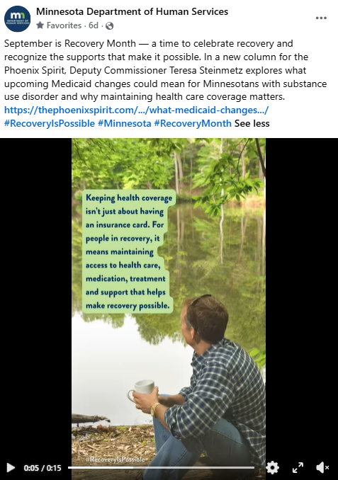 Screenshot from September social media
