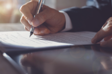 Signing a contract
