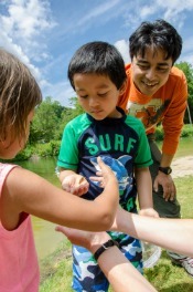 Family and crayfish