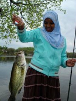 girl fishing