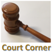 Gavel with "Court Corner" title
