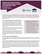 Newly Mapped FEMA information sheet image