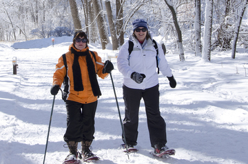 Snowshoeing at Fort Snelling State Park