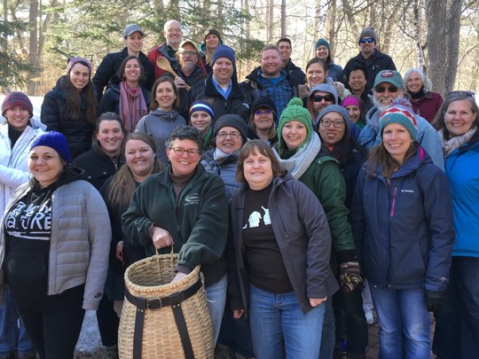 group of naturalists gather in Bemidji