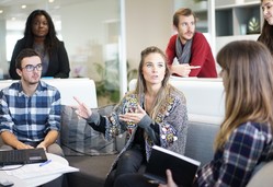 A photo of a meeting