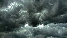 A photo of dark clouds