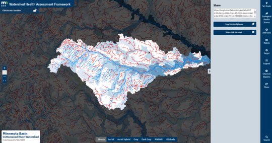 altered streams in the cottonwood watershed