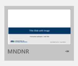 First slide of MNDNR template