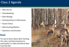 learn to hunt slide talking about goals of the program