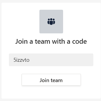 Join team with code