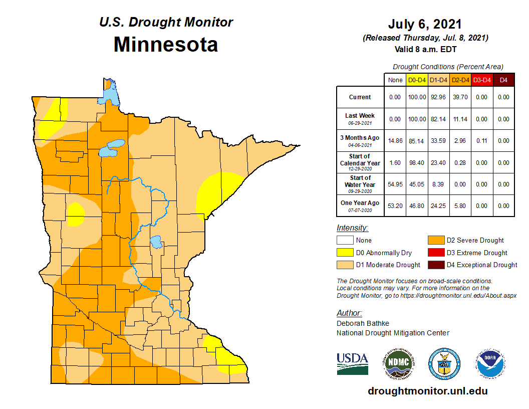 July 6 drought map