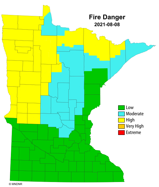 Fire danger map