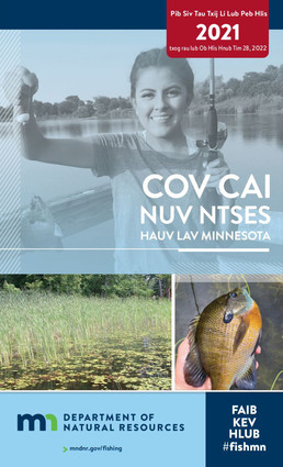 Minnesota Fishing Regulations booklet cover in Hmong