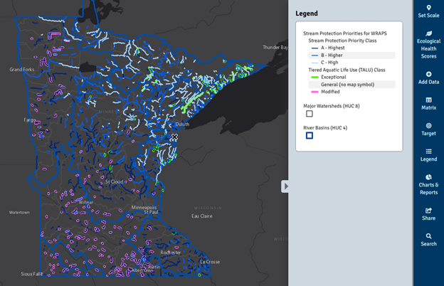 Statewide WHAF Map of stream protection priorities