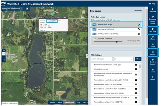 Adding historic air photos to WHAF