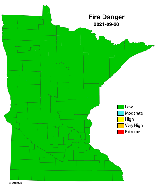 Fire danger map