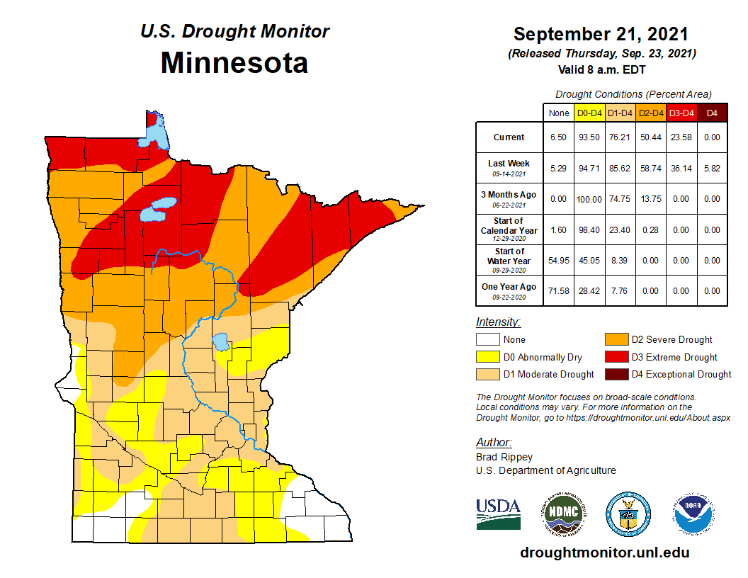 Drought map Sept. 21