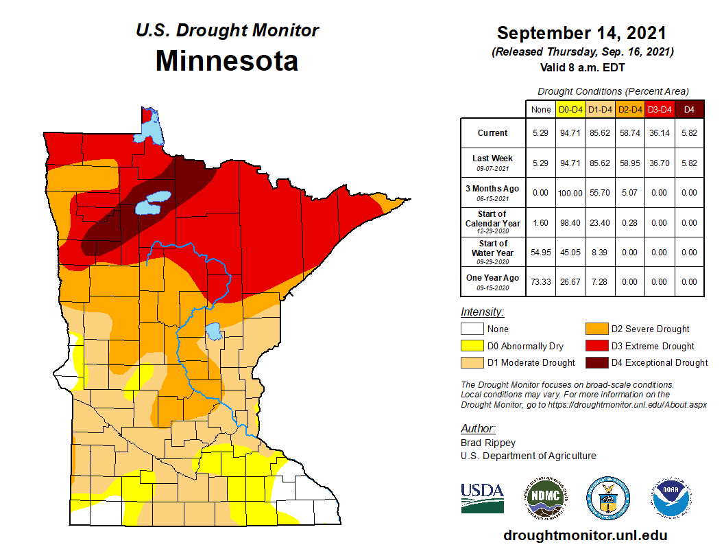 Drought map Sept. 14