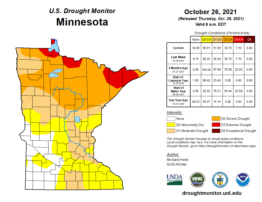 October 26 drought map