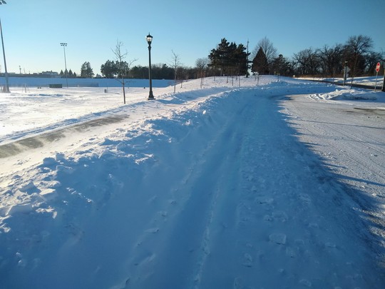 A bright but cold scene near Como Park in St. Paul on Feb. 10, 2021.