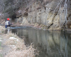 trout fishing in winter at Whitewater State Park