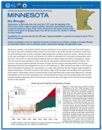 Image of MN NOAA Climate 2022 report page 1 