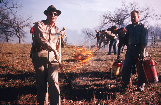 This group of professors did the first ever “TNC” prescribed fire at Helen Allison Preserve in Anoka County in the 1960s. 