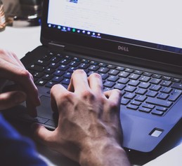 A person working on a computer