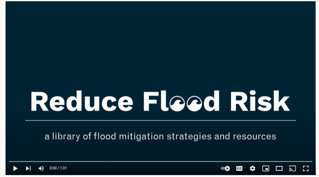 Screen shot of opening for Reduce Flood Risk video