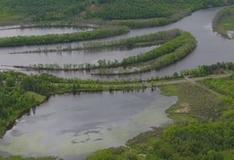 Aerial view of Perch Lake, credit Sam Geer