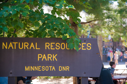 The DNR building sign at the Minnesota State Fair