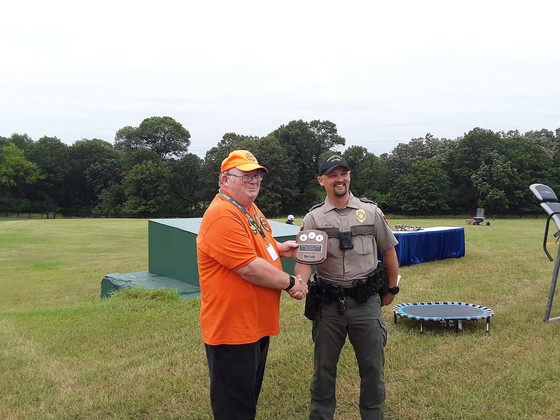 Brett Oberg and Will Purvis, the 2021 DNR firearms safety volunteer instructor of the year