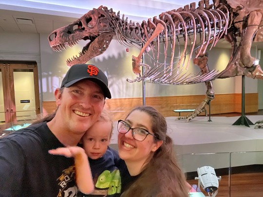 Kenny Giavanni and his family at the Field Museum in Chicago