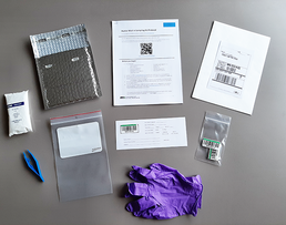 CWD mail-in kit on a table