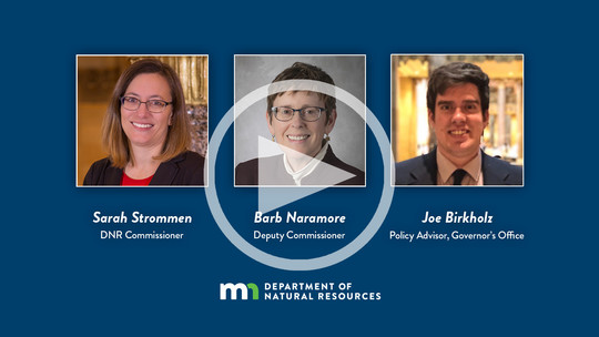 A screenshot of the Wireside Chat with a play icon on it