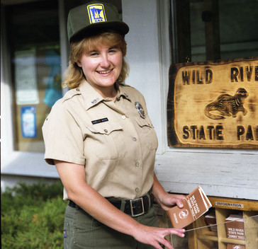 Carmelita Nelson working in Wild River State Park, circa 1990