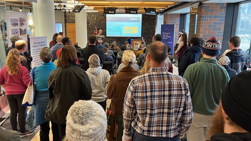 A crowd of people at the CO Prep program open house