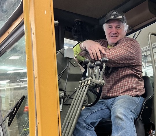 LaDonne Edelman in a machine