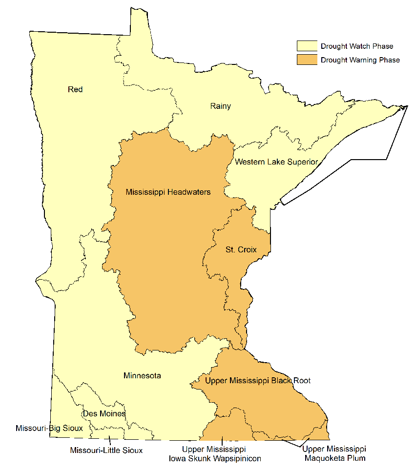 Minnesota watersheds map