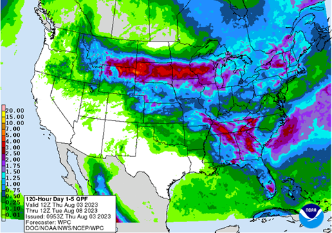 NOAA precipitation forecast