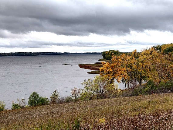 Fall colors from the overlook at Lac qui Parle State Park